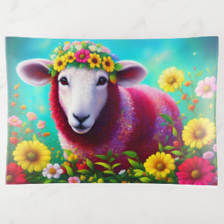 Bright Lamb Pet Floral Summer Farm Cool Color Trinket Tray