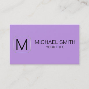 Bright lavender color background business card