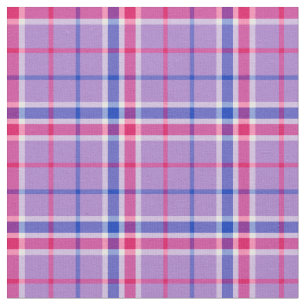 Bright Lavender, Magenta, and Blue Plaid Fabric
