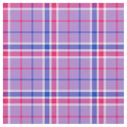 Bright Lavender, Magenta, and Blue Plaid Fabric
