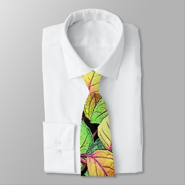 Bright Leaves  Neck Tie (Tied)