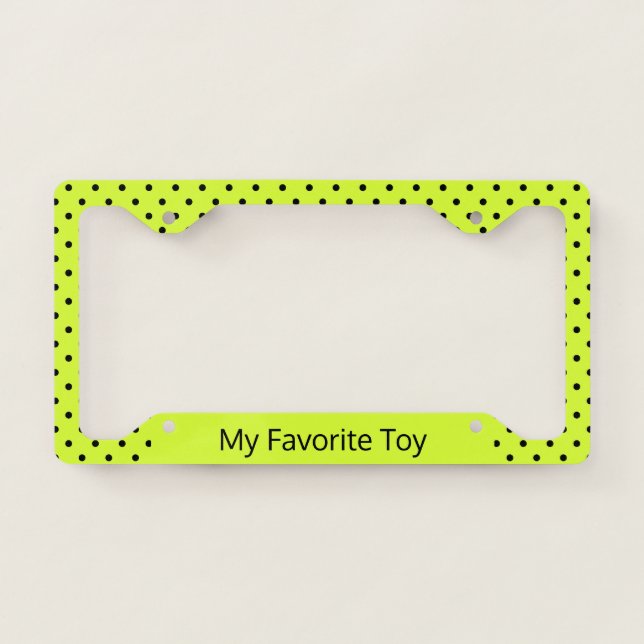 Bright Lemon Lime License Plate Frame (Front)