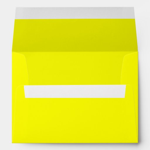 Bright Lemon Neon Yellow 5x7 Blank Envelopes | Zazzle