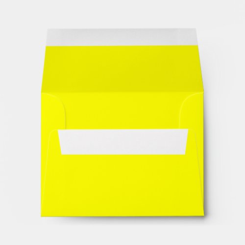 Bright Lemon Neon Yellow A2 Inside Color Envelope