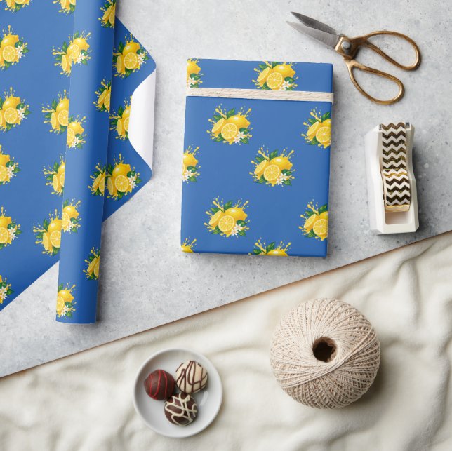 Bright Lemon Pattern Wrapping Paper (Crafts)