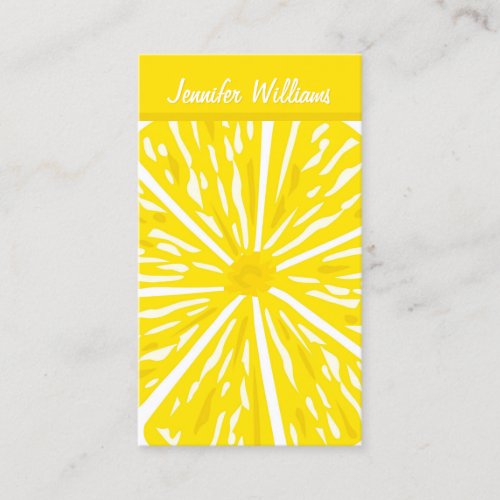 Bright Lemon Yellow Cleaning Service Housecleaning Business Card