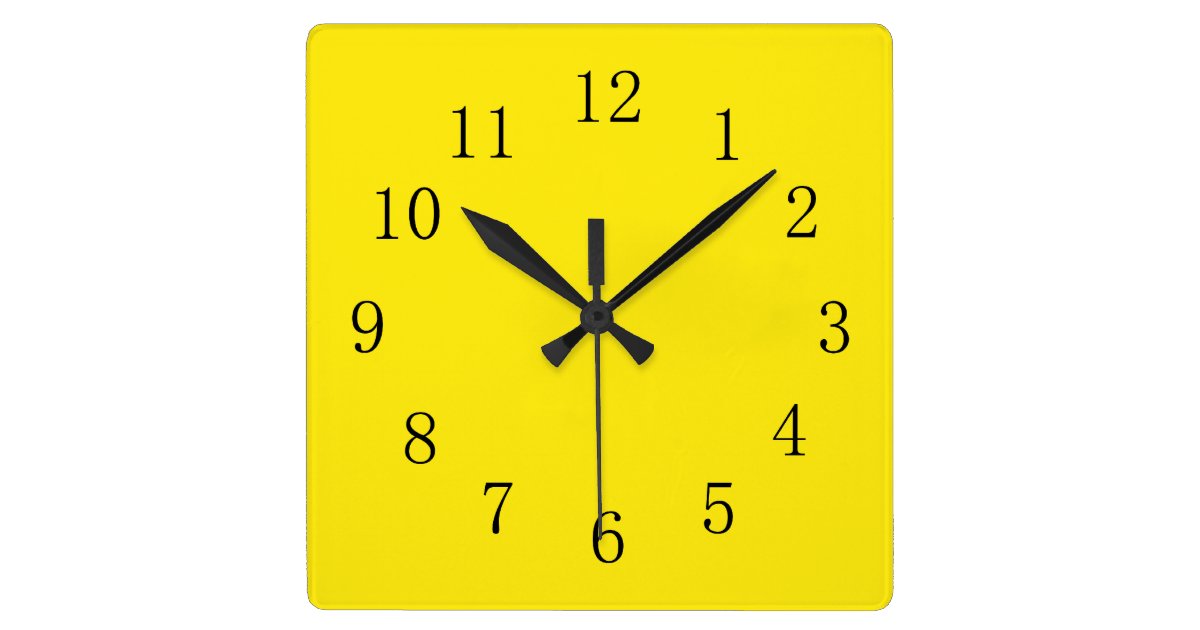 Bright Lemon Yellow Square Wall Clock Zazzle Com - Square Wall Clock Images Bright Lemon Yellow Square Wall Clock Zazzle Com - Square Wall Clock Images