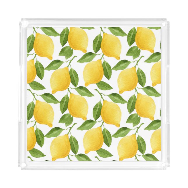 Bright lemons acrylic tray (Front)