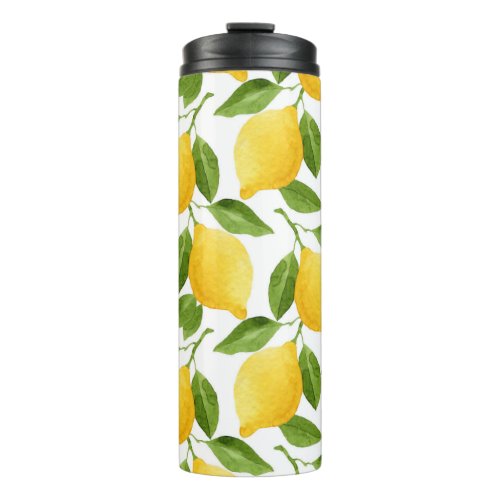 Bright lemons thermal tumbler