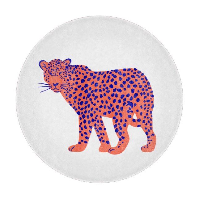 Bright Leopard Cutting Board (Front)