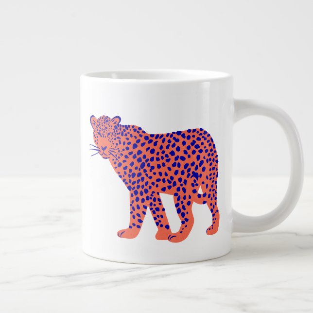 Bright Leopard Giant Coffee Mug (Right)