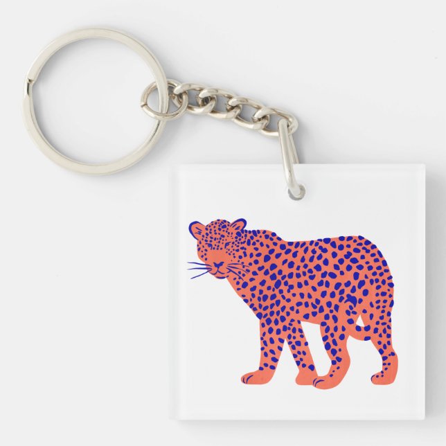 Bright Leopard Keychain (Front)