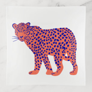 Bright Leopard Trinket Tray