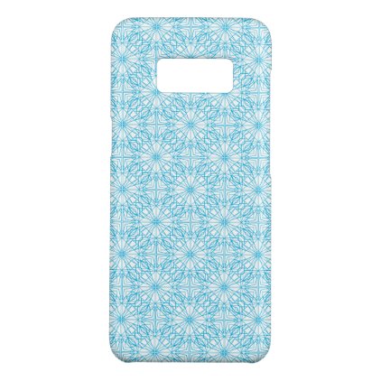 Bright Light Blue Geometric Symmetry Pattern Case-Mate Samsung Galaxy S8 Case