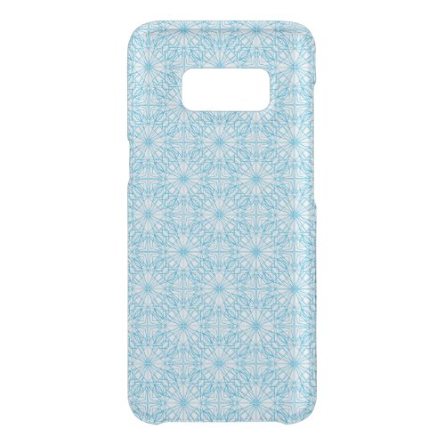 Bright Light Blue White Geometric Symmetry Pattern Uncommon Samsung Galaxy S8 Case