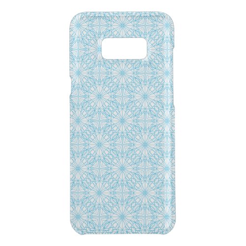 Bright Light Blue White Geometric Symmetry Pattern Uncommon Samsung Galaxy S8 Case