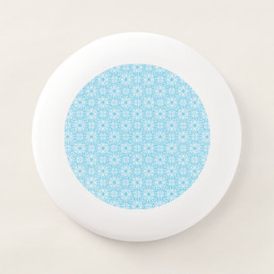 Bright Light Blue White Geometric Symmetry Pattern Wham-O Frisbee