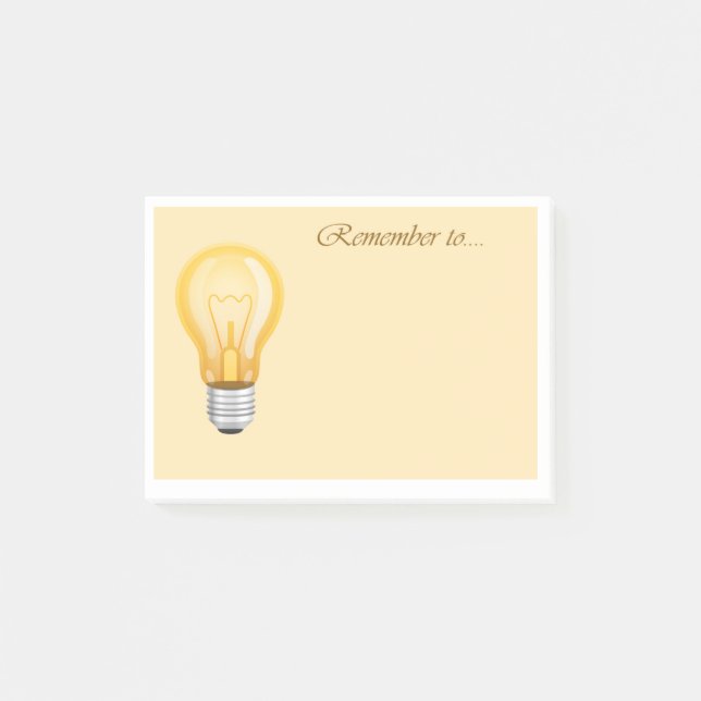 Bright Light Bulb Notes (Front)