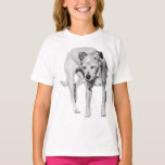 Bright Light Face T-Shirt<br><div class="desc">A charming sketch of a dog caught in the glare, its eyes narrowed in resistance. It’s lighthearted and real, a piece for anyone who loves pets at their most candid.</div>