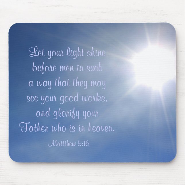 Bright Light Inspiring Christian Mousepad (Front)