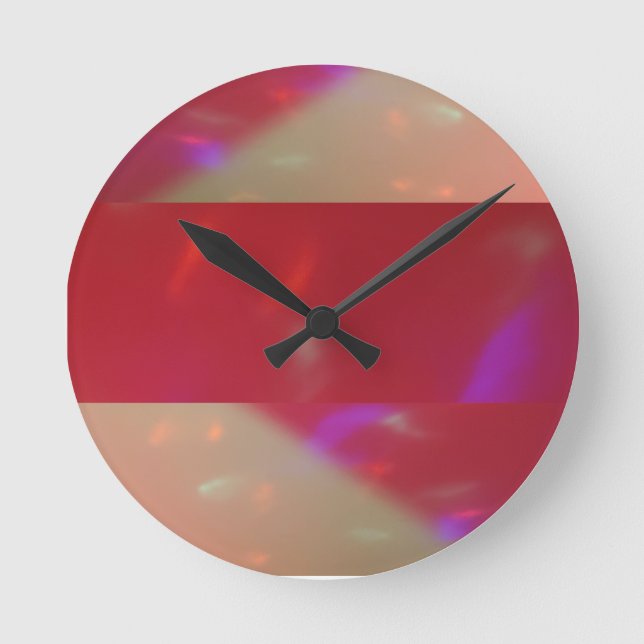 bright lights stripes round clock (Front)