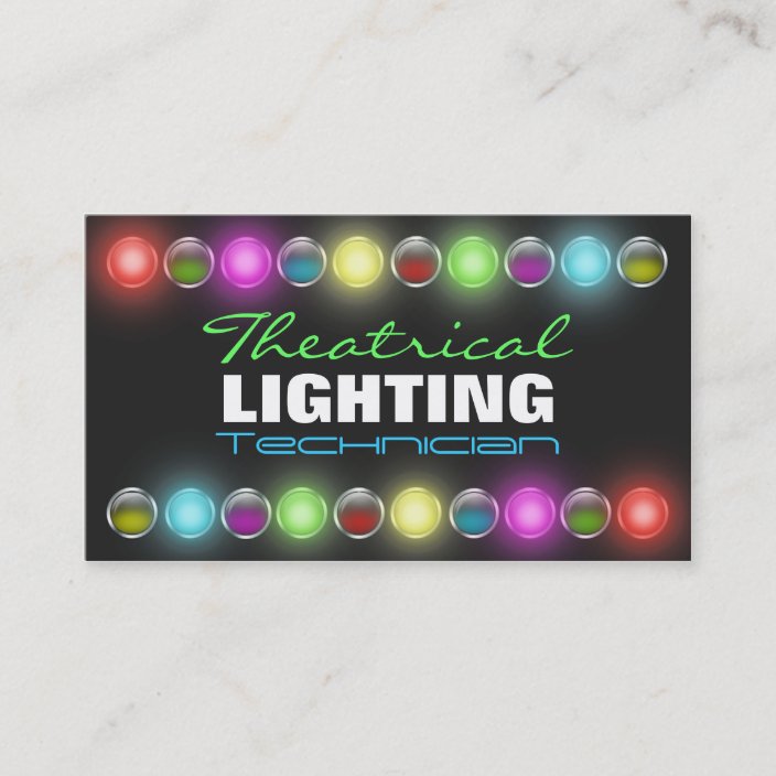 Bright Lights Theatrical Lighting Business Cards | Zazzle
