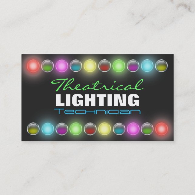 Bright Lights Theatrical Lighting Business Cards (Front)