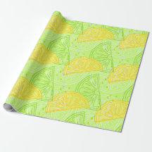 Bright lime green citrus lemons pattern