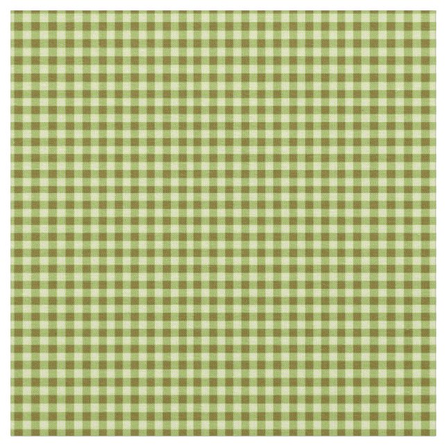 Bright Lime Green Gingham Fabric (Close Up)