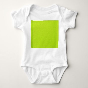 Bright Lime Green Neon Trendy Colors Baby Bodysuit by Chicy_Trend at Zazzle