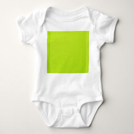 Bright Lime Green Neon Trendy Colors Baby Bodysuit