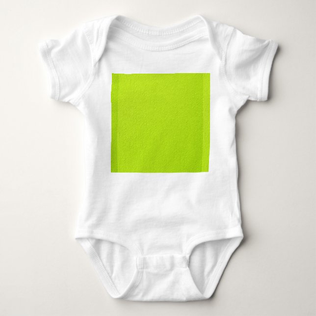Bright Lime Green Neon Trendy Colors Baby Bodysuit (Front)