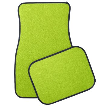 Bright Lime Green Neon Trendy Colors Car Floor Mat by Chicy_Trend at Zazzle