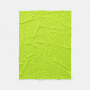 Bright Lime Green Neon Trendy Colors Fleece Blanket