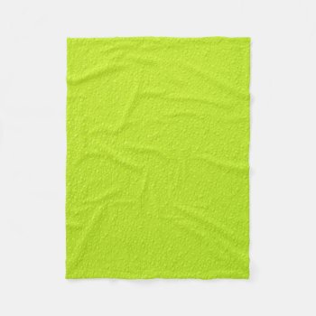 Bright Lime Green Neon Trendy Colors Fleece Blanket by Chicy_Trend at Zazzle