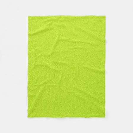 Bright Lime Green Neon Trendy Colors Fleece Blanket