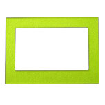 Bright Lime Green Neon Trendy Colors Magnetic Photo Frame at Zazzle