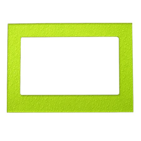 Bright Lime Green Neon Trendy Colors Magnetic Photo Frame