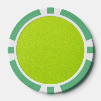 Bright Lime Green Neon Trendy Colors Poker Chips by Chicy_Trend at Zazzle