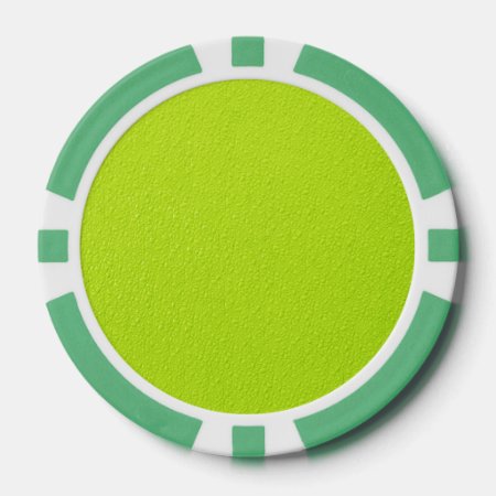 Bright Lime Green Neon Trendy Colors Poker Chips