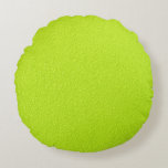 Bright Lime Green Neon Trendy Colors Round Pillow at Zazzle
