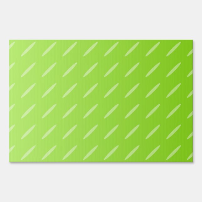 Bright Lime Green Patterned Background Design. Sign (Front)