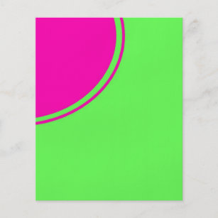 Bright lime green pink mod circle flyer