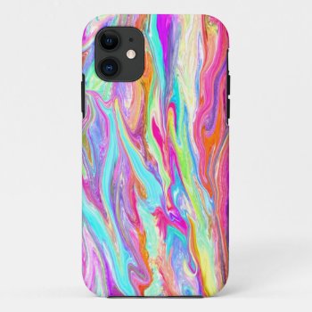 Bright Liquid Color Neon Iphone 11 Case by MegaCase at Zazzle