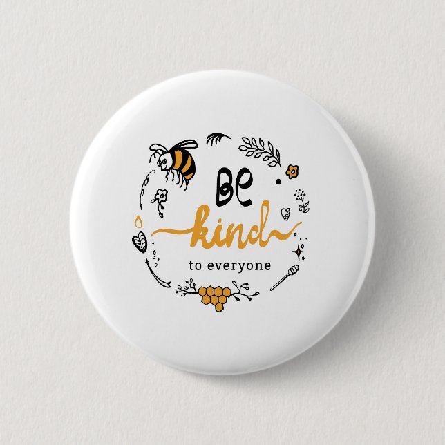Bright logo with kind bee button (Front)