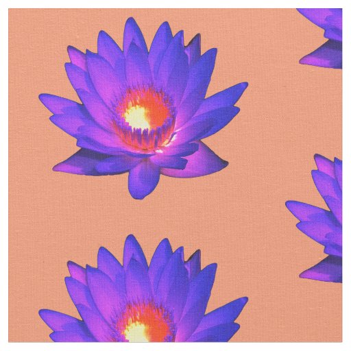 Bright Lotus Flower Fabric