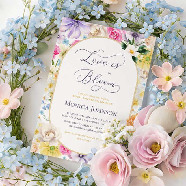 Bright Love's in Bloom Spring Garden Bridal Shower Invitation (Creator Uploaded)