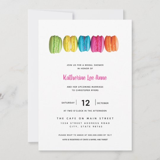 Bright Macaron Bridal Shower Invitation