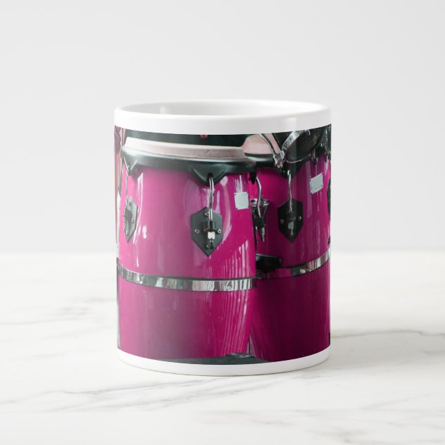 Bright magenta conga drums photo.jpg giant coffee mug (Front)