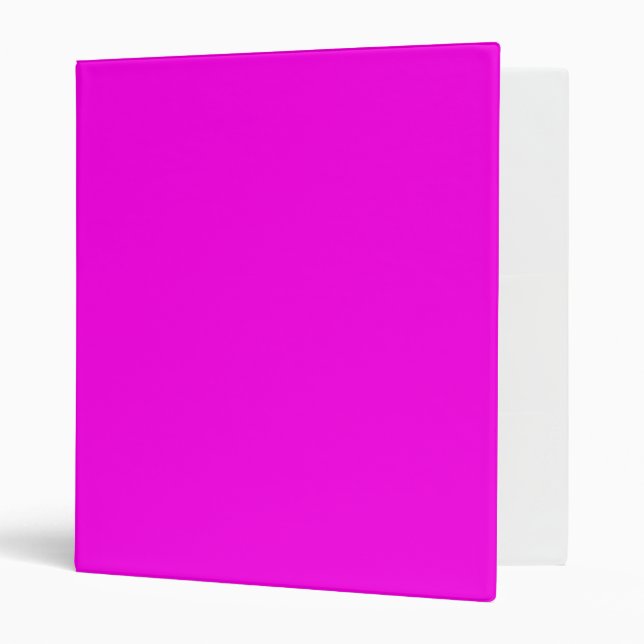 Bright Magenta Solid Color 3 Ring Binder (Front/Inside)